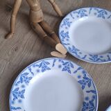 Set of 9 Dux Boch blue dessert plates, 1960