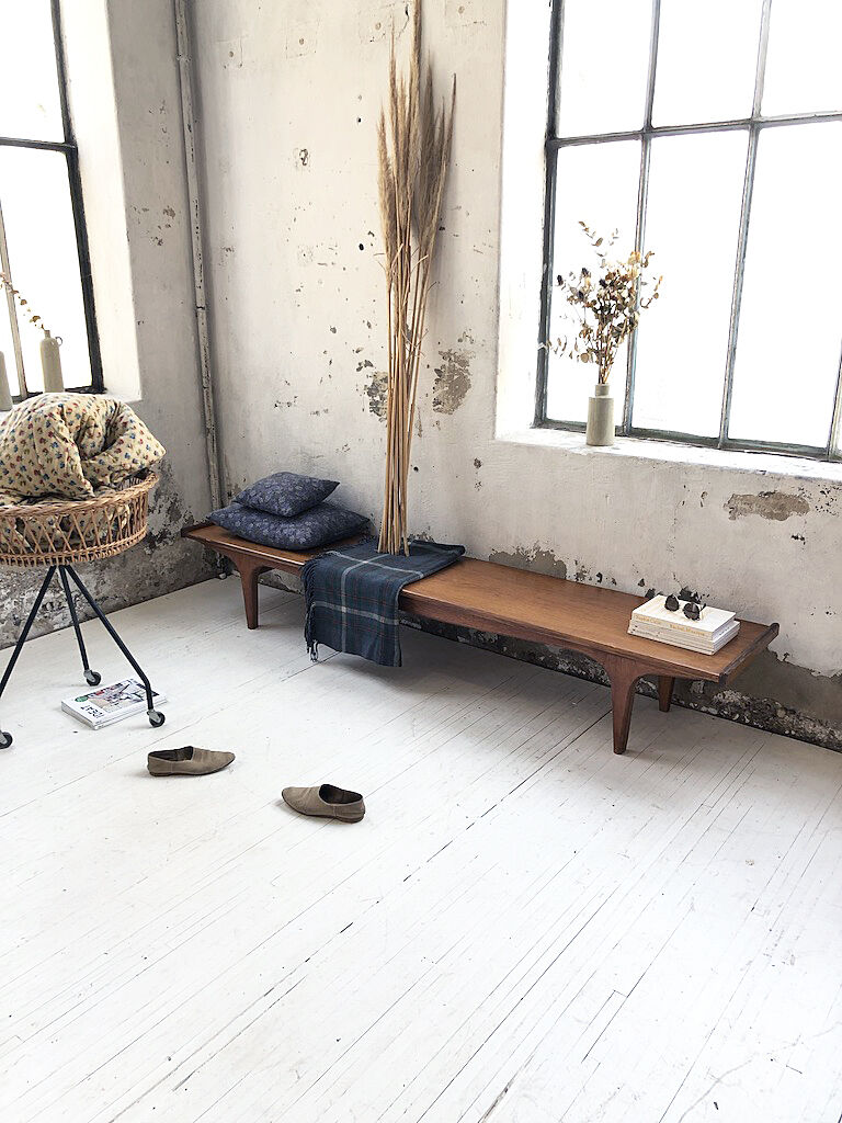 Scandinavian teak bench