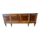 Satin wood sideboard, brass fittings — Mid-Century