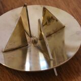 Trio of Scandinavian brass candlesticks Pierre Forsell for Skultuna