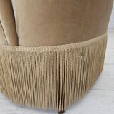 1960s, Danish armchair in green/brown furniture velour, original condition.