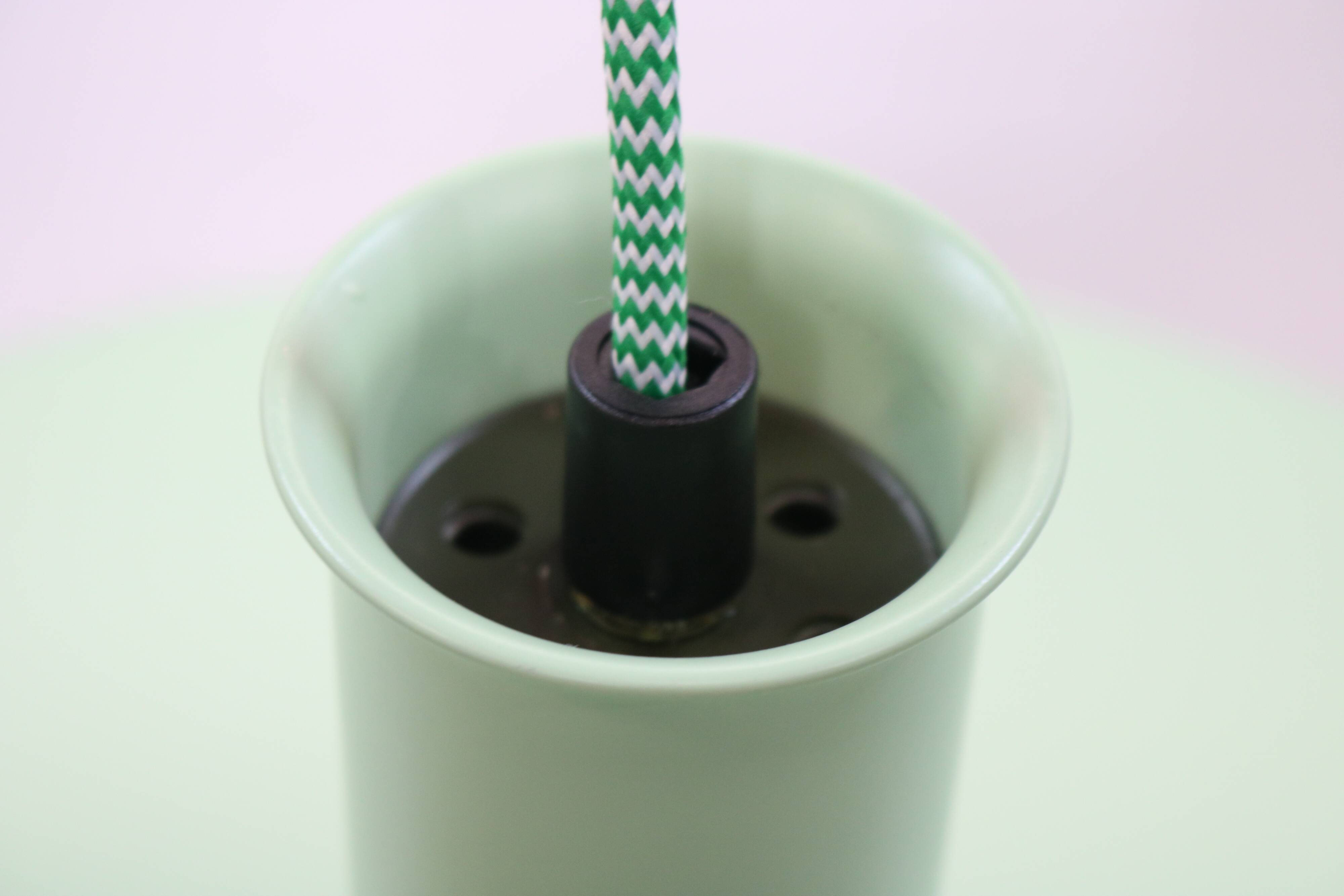 Mint green XL Fog & Morup Optima Pendant Lamp: Hans Due Design, Denmark 1970