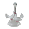 Lamp "doves" in white ceramic 70s