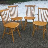 Set of 4 bistro chairs stamped Baumann