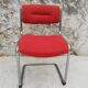 Chaise rouge cantilever tubes chromé
