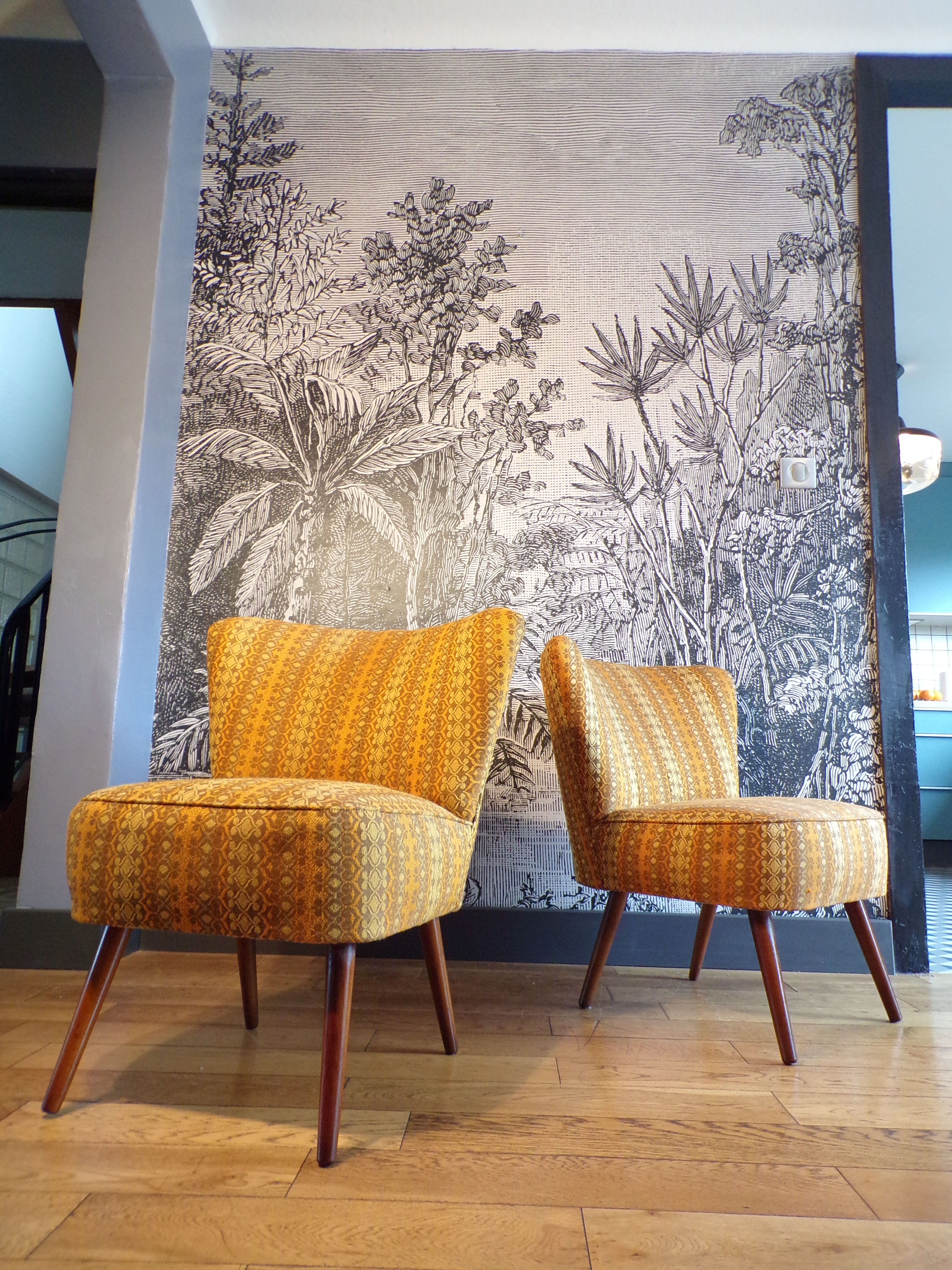 Pair of vintage cocktail chairs