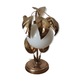 Lampe métal feuilles