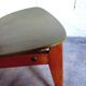 Vintage chair 50s 60s in wood and green skai