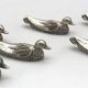 6 vintage DUCK-shaped knife rests, silver-plated metal, SILEA