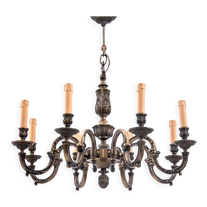 lustre en laiton, France,
