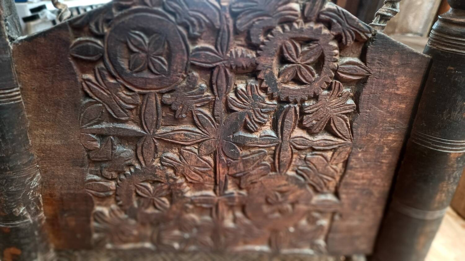 Traditional 19th-century tribal chair from the Swat Valley, North Pakistan