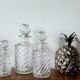 Trio de flacons cristal Baccarat modèle Bambou , vers 1910