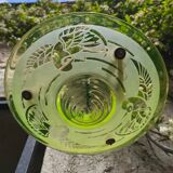 Art Deco ceiling light by A. Delatte in Ouraline