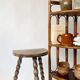 Tabouret de ferme tripode vintage
