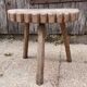 Sculptural brutalist stool, vintage side table, 1950s.