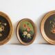 Lot de 3 tableaux bouquet de fleurs