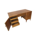 Vintage walnut desk made in the 1950s