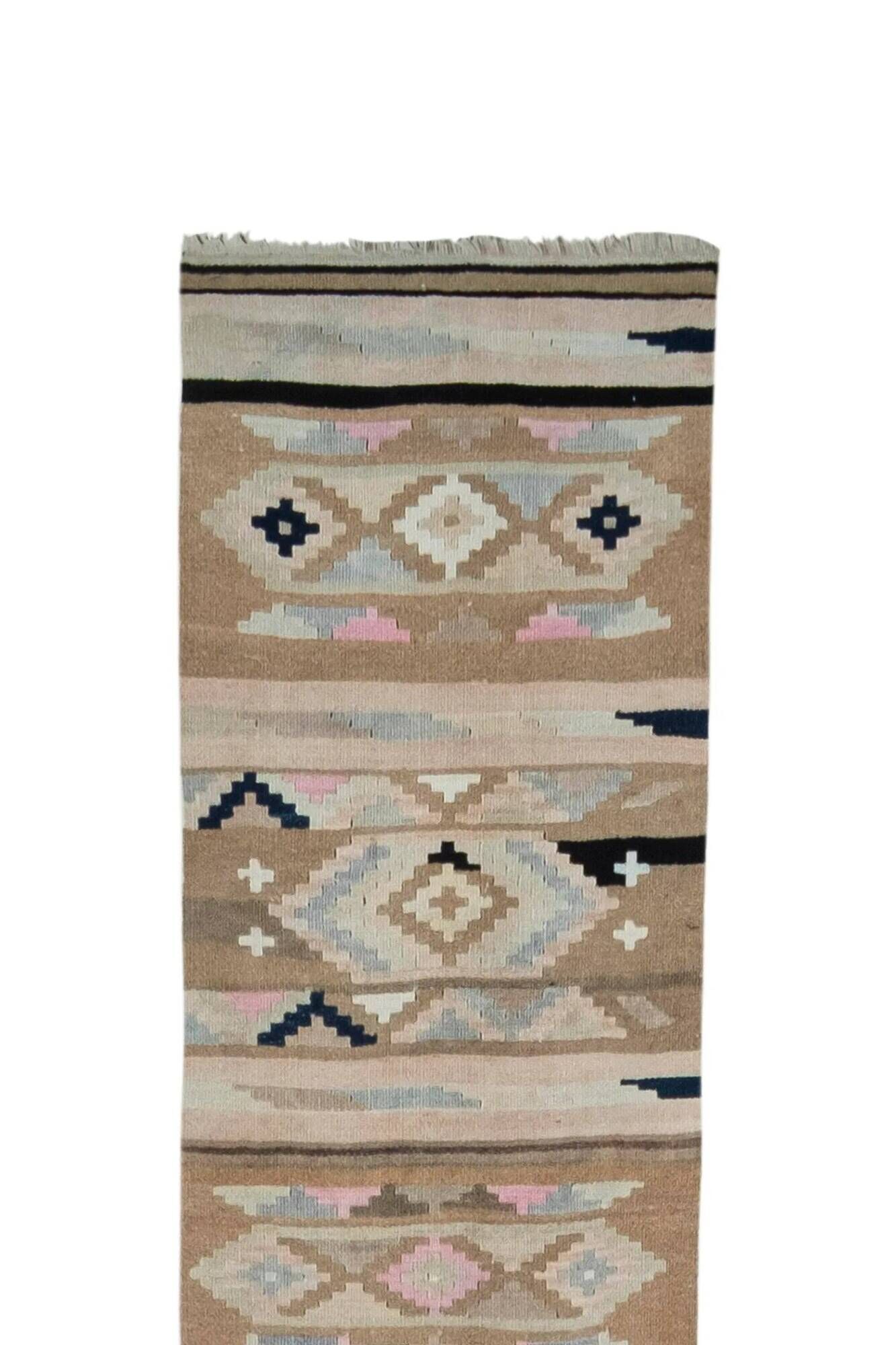 Vintage Turkish hallway rug 70x682 cm