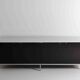 Buffet minimaliste de Florence Knoll en bois noir et marbre blanc, 1970