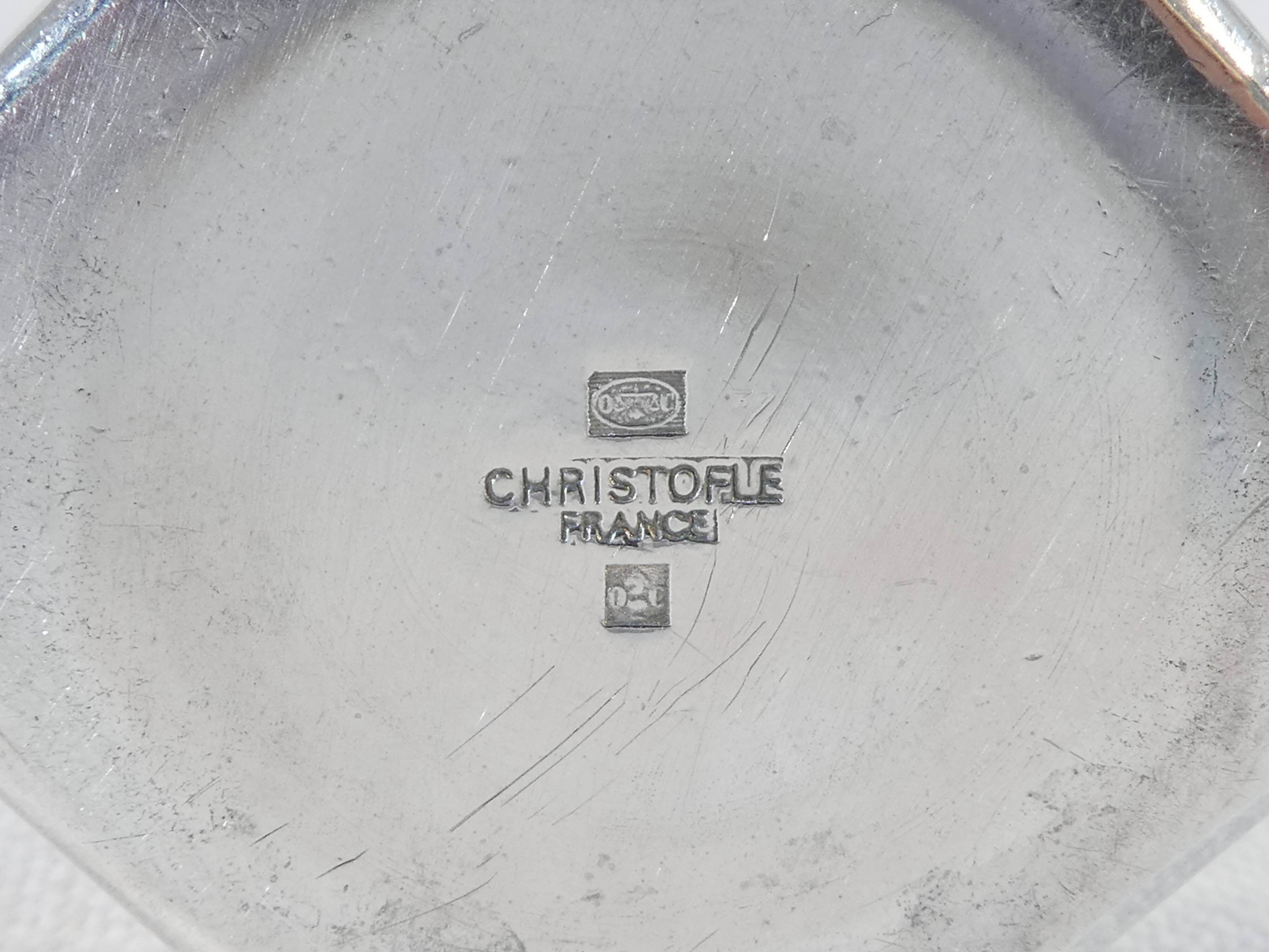 Christofle salt and pepper salt and pepper in silver metal