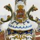 Faience vase from Desvres, Les Sables d'Olonne, late 19th century.