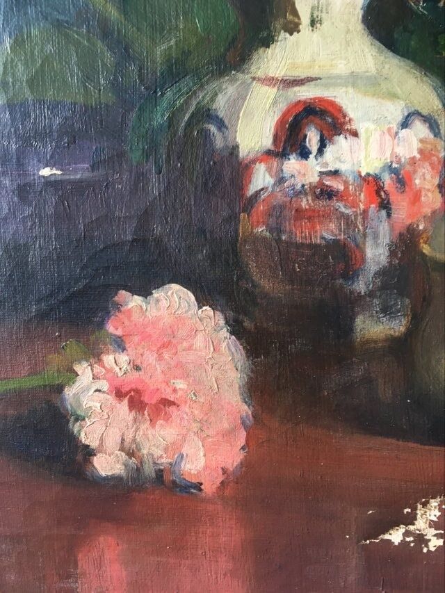 Still life oil on canvas XX ieme
