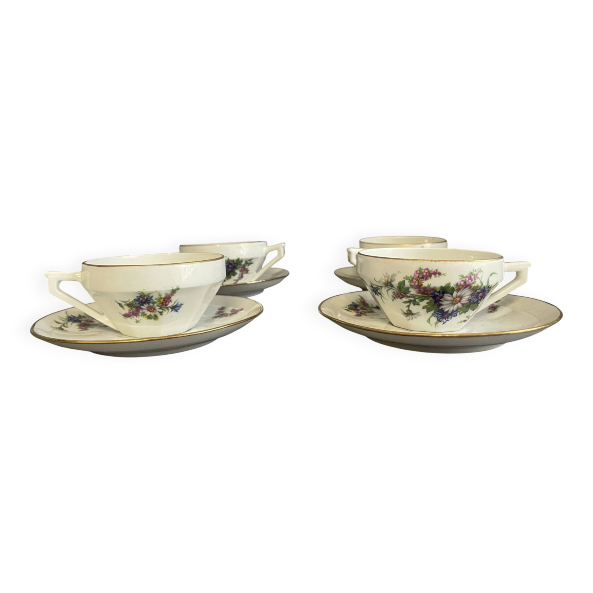 M&S porcelain coffee cups and saucers