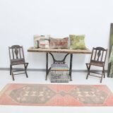 2x8 Soft Pastel Red Turkish Vintage Runner Rug, 78x246Cm FREE SHIPPING