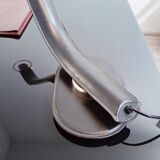 Cobra leather desk lamp by Traso Milano 1988