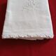 Sheet hand embroidered thread monogram A.B.
