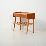 Scandinavian bedside table with drawer and magazine rack