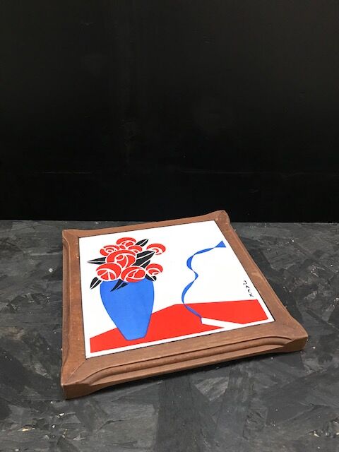 Retro enamelled plate