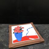 Dessous de plat plaque émaillée rétro