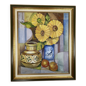 R. Clément, Still Life with Yellow Flowers, studio copy