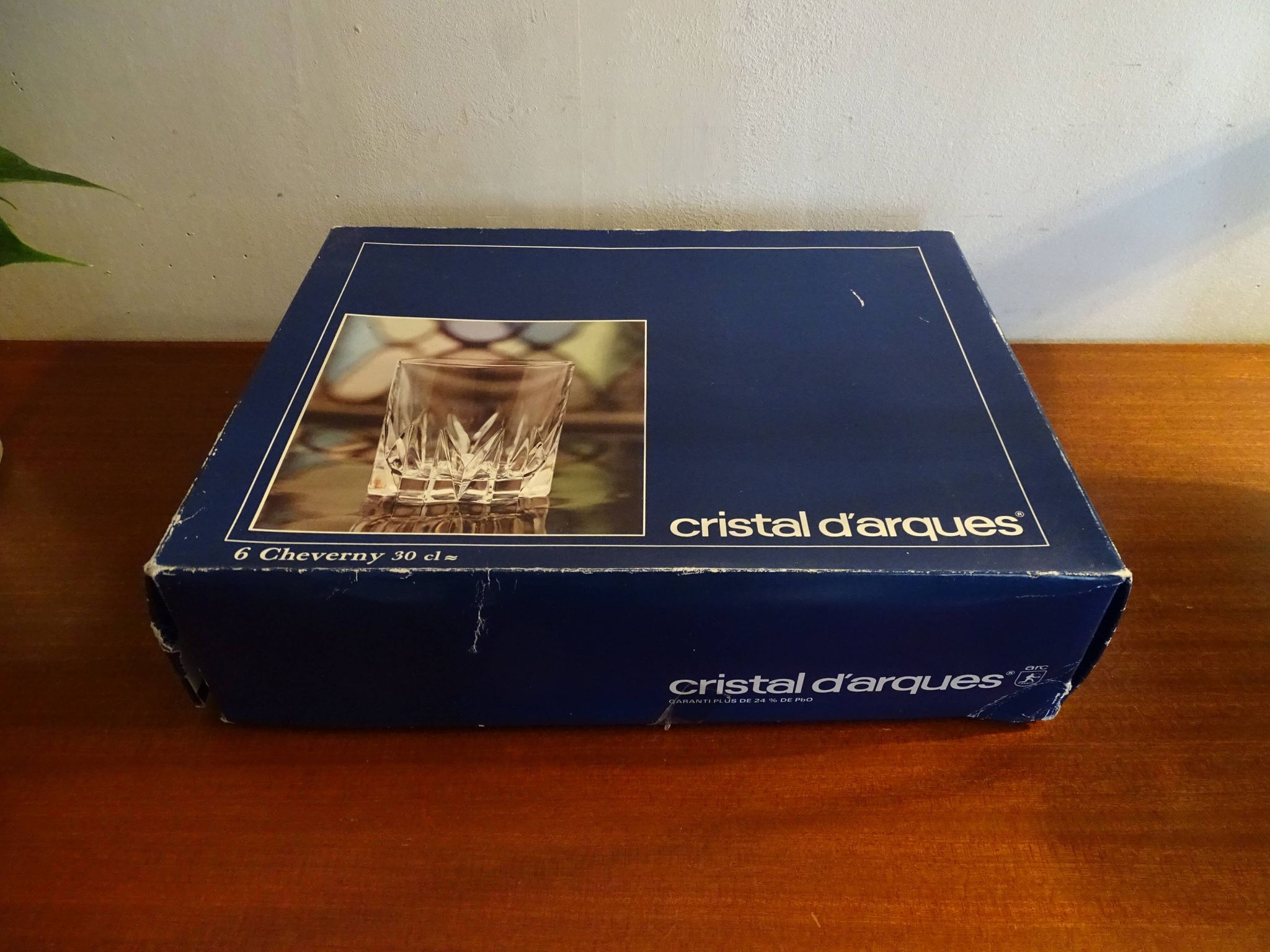 6 glasses of crystal whisky of Arques - Model Cheverny - 30 cl in box