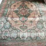 Afghan rug in pastel colors