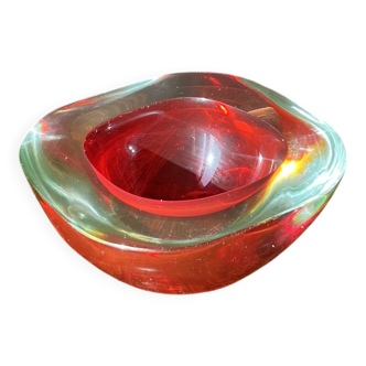 Alessandro Mandruzatto, Sommerso. Murano glass ashtray.