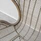 Vintage lounge armchair in rattan and metal, 1960s modernist design