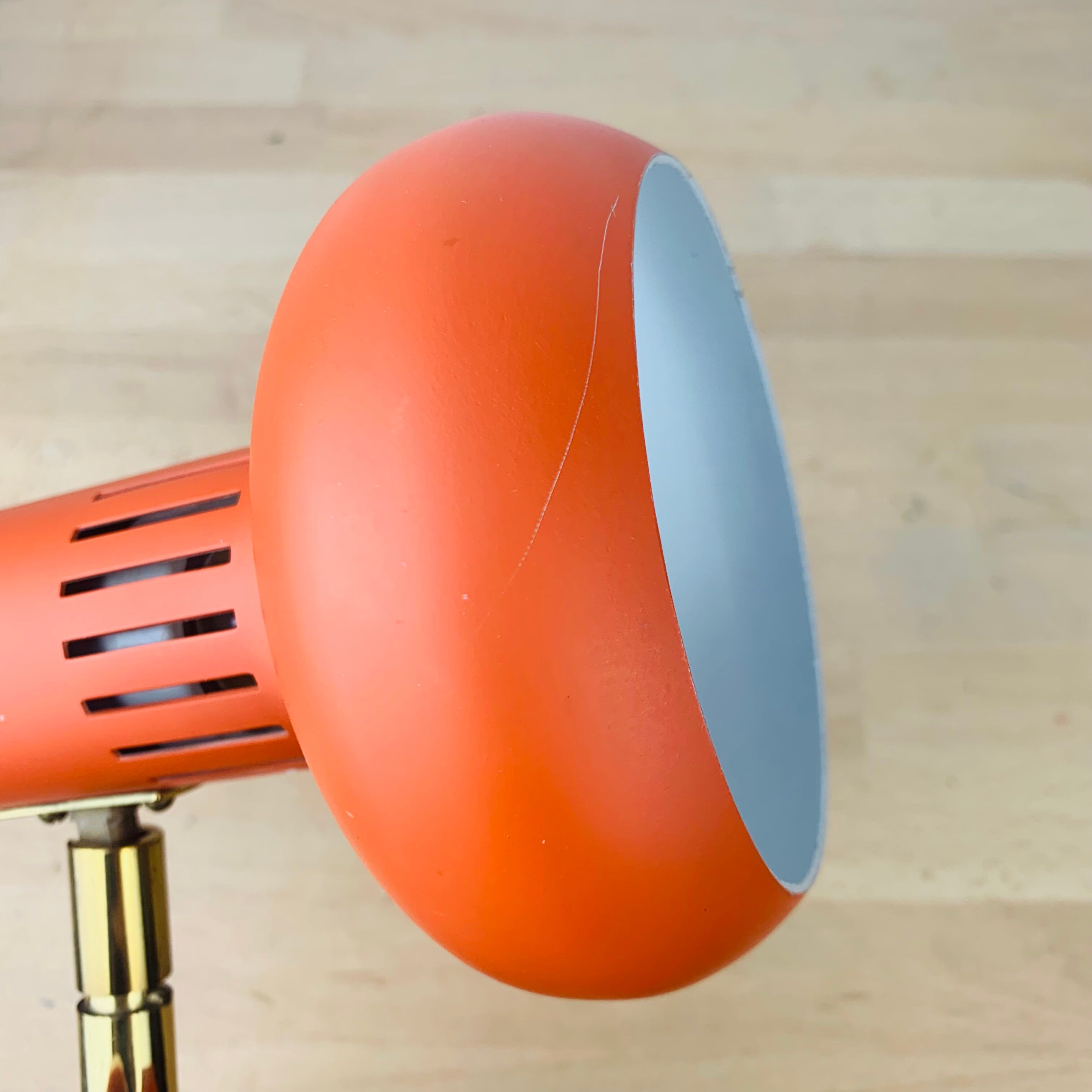 Spot lamp orange clamp 70s space age