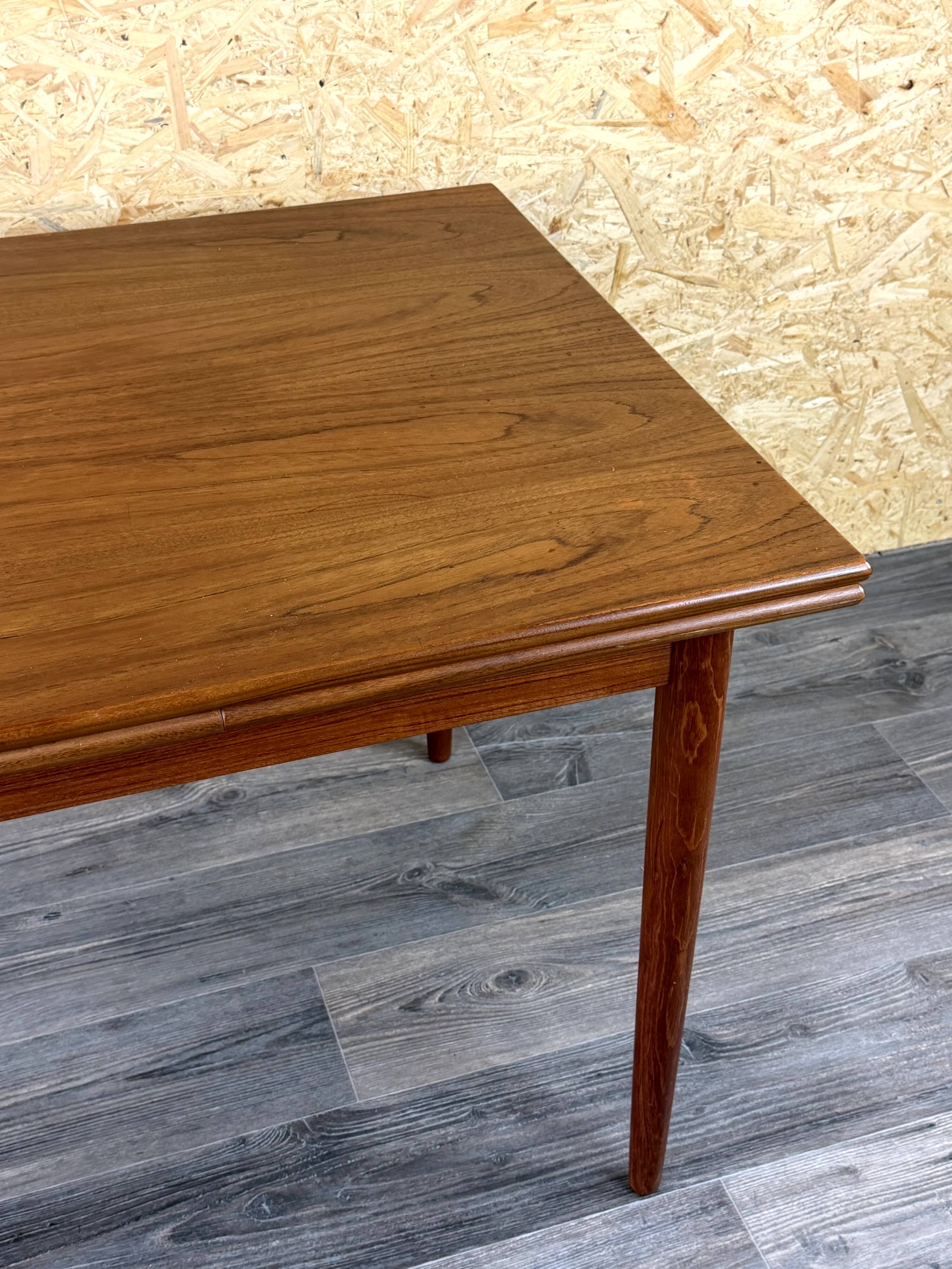 1960s 1970s Teak Dining Table Danish Modern Design Made in Denmark