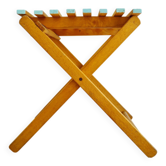 Wooden folding stool - Antique plant stand