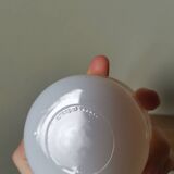 Set of 4 vintage arcopal bowl ramekins white lever France