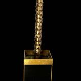 "jansen" style lamp in the shape of a palm tree in golden metal, 181 cm tall