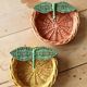 Small vintage wicker baskets in the shape of orange and lemon fruit