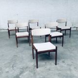 Midcentury Modern Scandinavian Design Teak Dining Chair set, 1960's