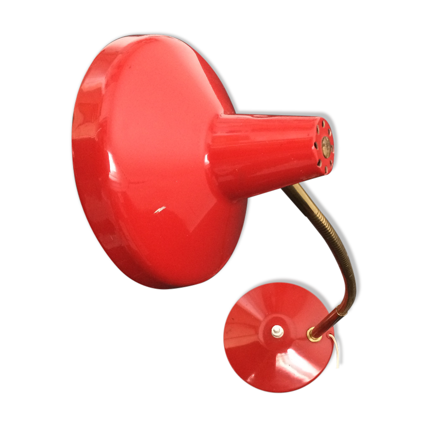 Red Aluminor lamp, 50s
