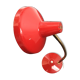 Red Aluminor lamp, 50s