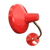 Red Aluminor lamp, 50s