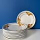 Set of 6 Moulin des Loups plates – French earthenware tableware – mo