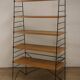 Etagère vintage en métal et chêne, 1960
